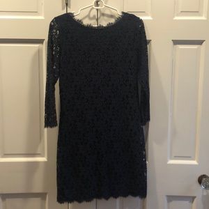 Diane von Furstenberg Blue Lace Dress